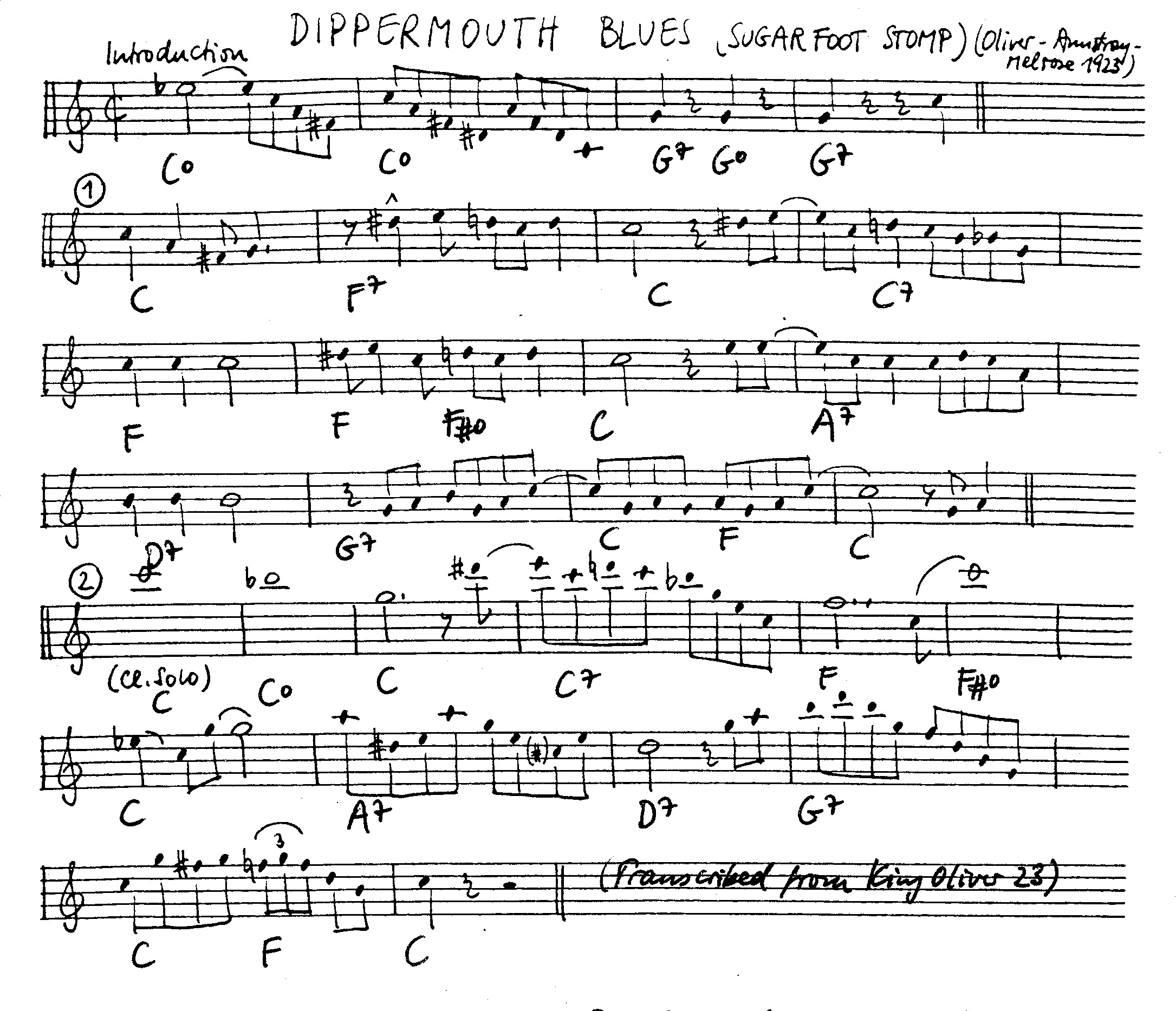 dippermouth blues leadsheet – book us for your next 20s or gatsby event